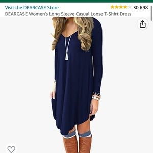 Navy Longsleeve Swing Dress